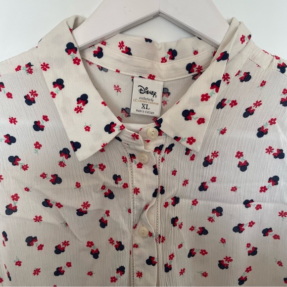 Disney Collection By Lauren Conrad Minnie Mouse Blouse SZ XL - Picture 3 of 8